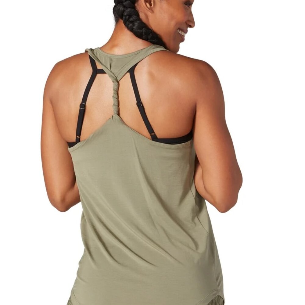 twisted Racerback Tank Light Olive - Picture 2 of 2